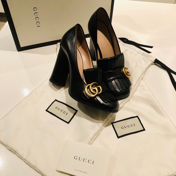 Gucci Shoes - Authentic GUCCI double gold G Marmont loafer heel